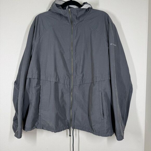 Columbia Arch Cape III Omni-Shade Jacket Gray Full Zip Hooded Women’s Size 3X - Picture 1 of 8